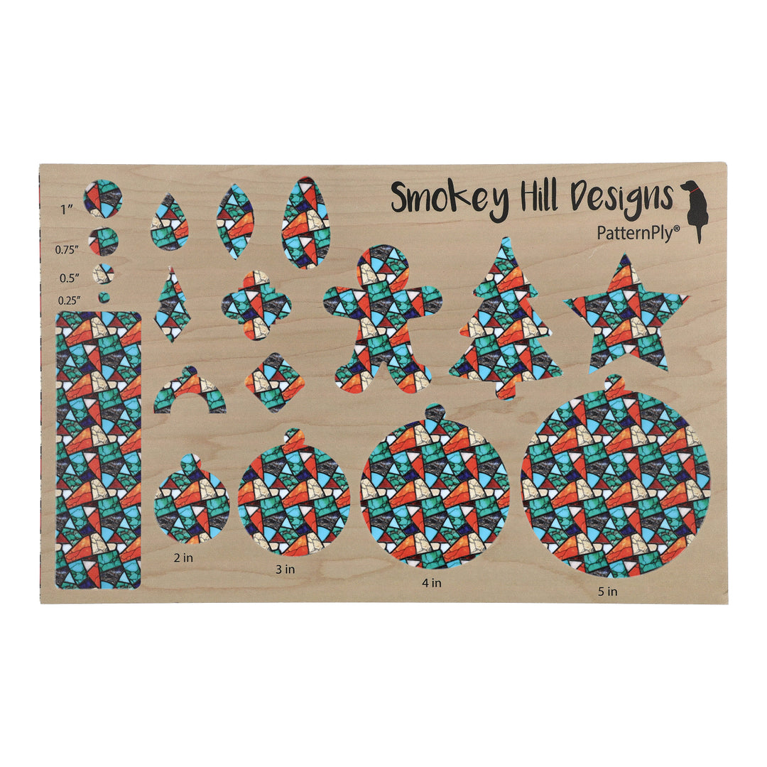 PatternPly® Full Coverage Colorful Turquoise Mosaic Micro