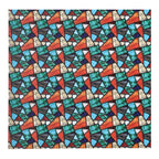 PatternPly® Full Coverage Colorful Turquoise Mosaic Micro sheet showing the pattern