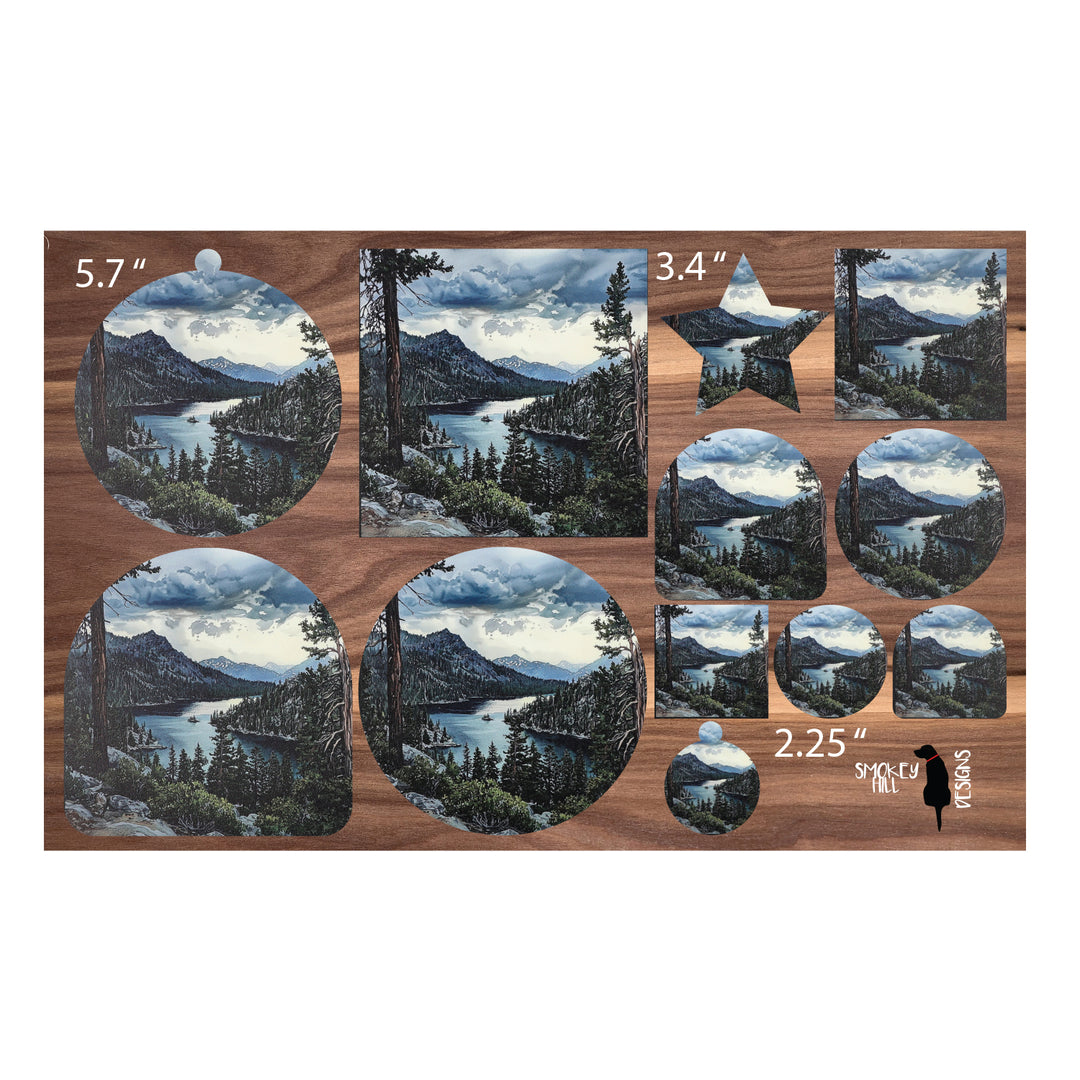 PatternPly® Transparent Lake Tahoe Three Sizes