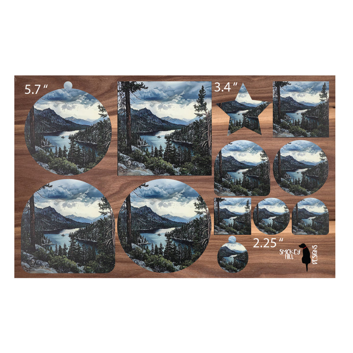 PatternPly® Transparent Lake Tahoe Three Sizes