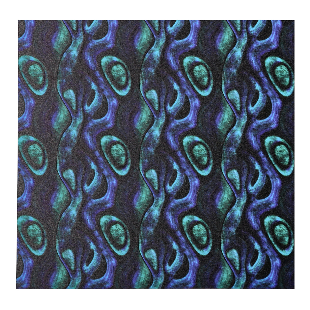 PatternPly® Full Coverage Blue Green Abalone Dots sheet showing the pattern