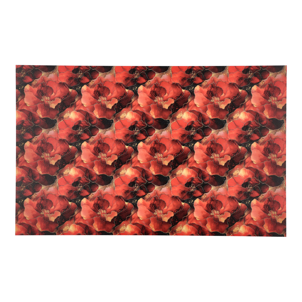 PatternPly® Full Coverage Abstract Red Ink Floral product photo 3