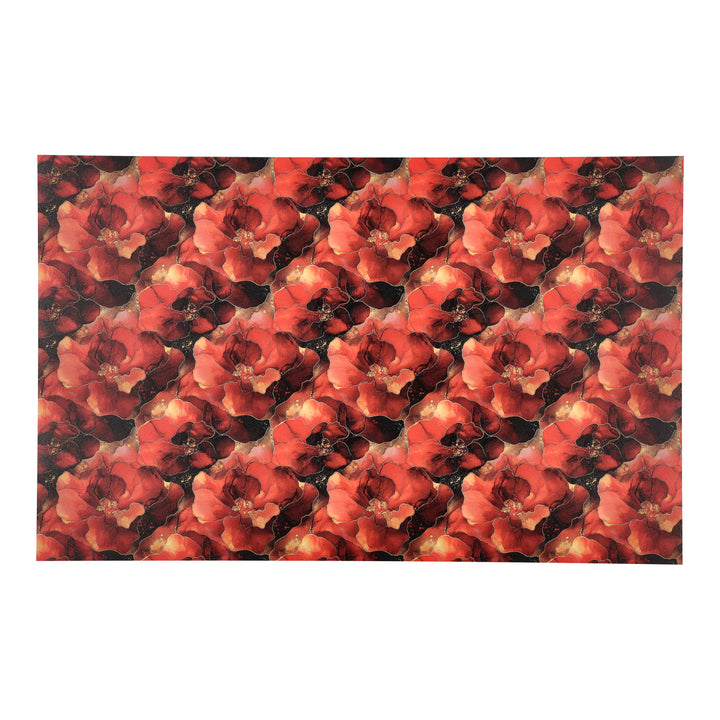 PatternPly® Full Coverage Abstract Red Ink Floral