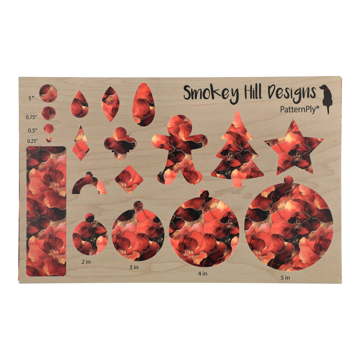 PatternPly® Full Coverage Abstract Red Ink Floral product photo 2