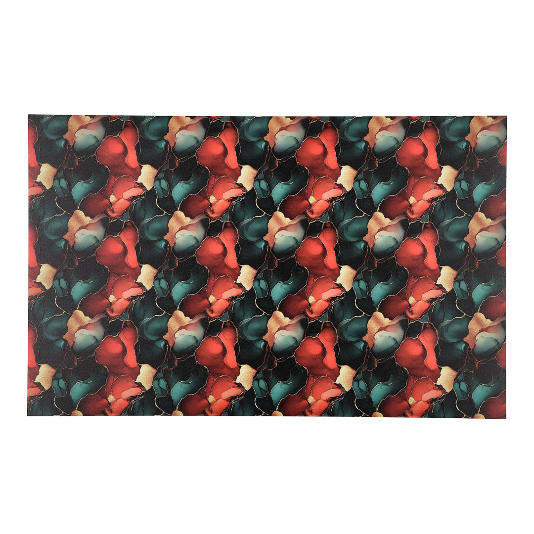 PatternPly® Full Coverage Deep Red Green and Gold Ink