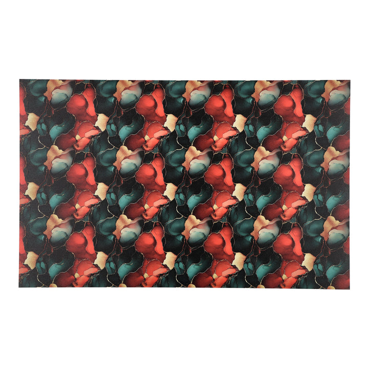 PatternPly® Full Coverage Deep Red Green and Gold Ink