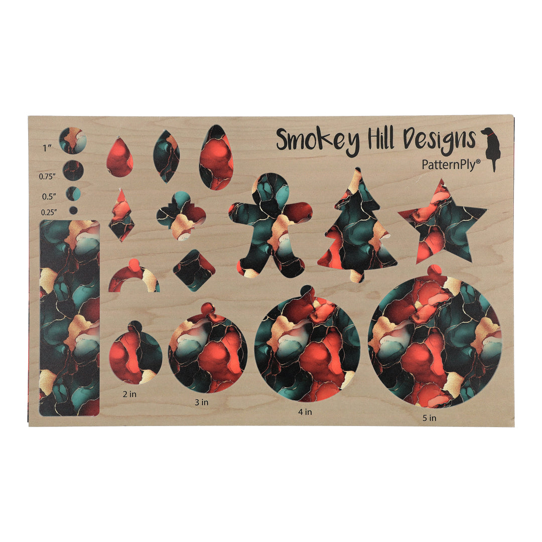 PatternPly® Full Coverage Deep Red Green and Gold Ink