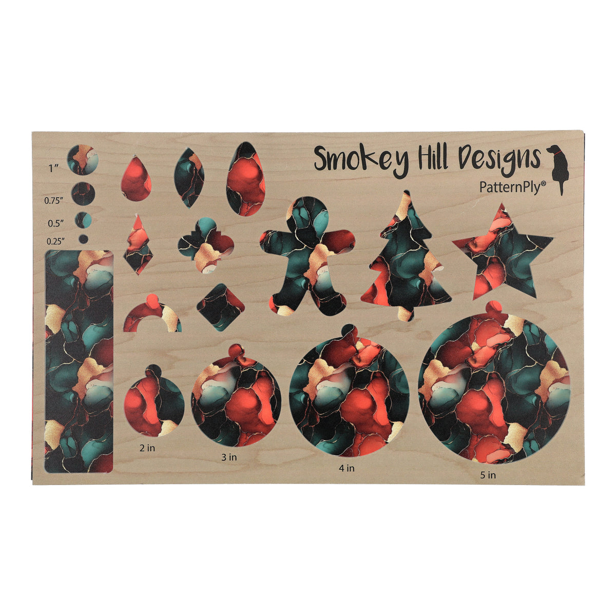 PatternPly® Full Coverage Deep Red Green and Gold Ink product photo 2