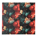 PatternPly® Full Coverage Deep Red Green and Gold Ink sheet showing the pattern