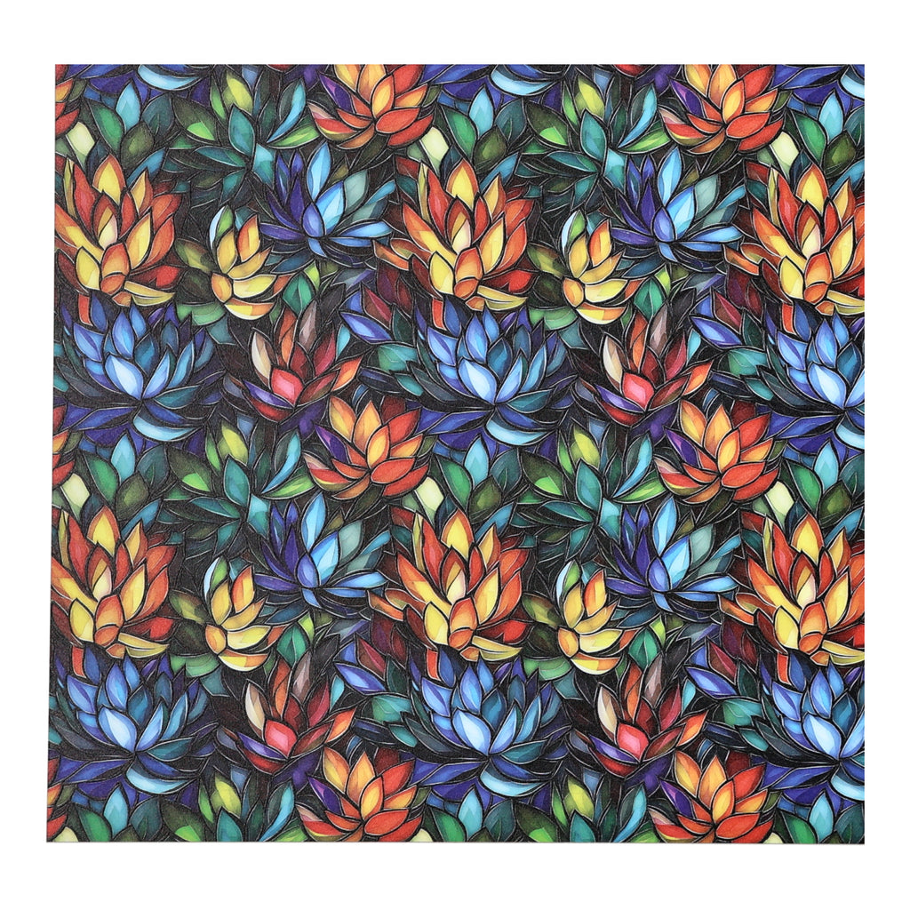 PatternPly® Full Coverage Agave Stained Glass sheet showing the pattern