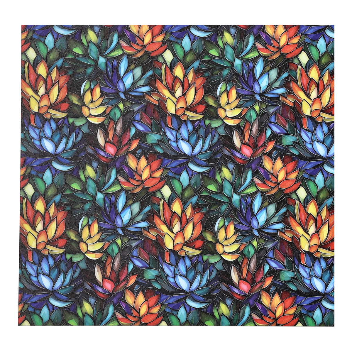 PatternPly® Full Coverage Agave Stained Glass sheet showing the pattern