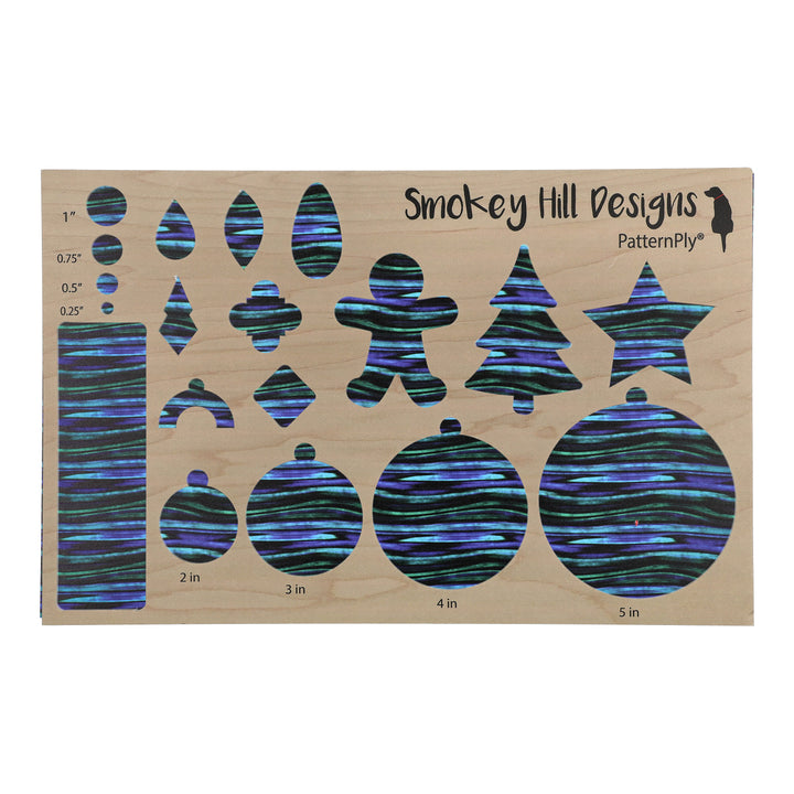 PatternPly® Full Coverage Blue Green Abalone Horizontal Streaks