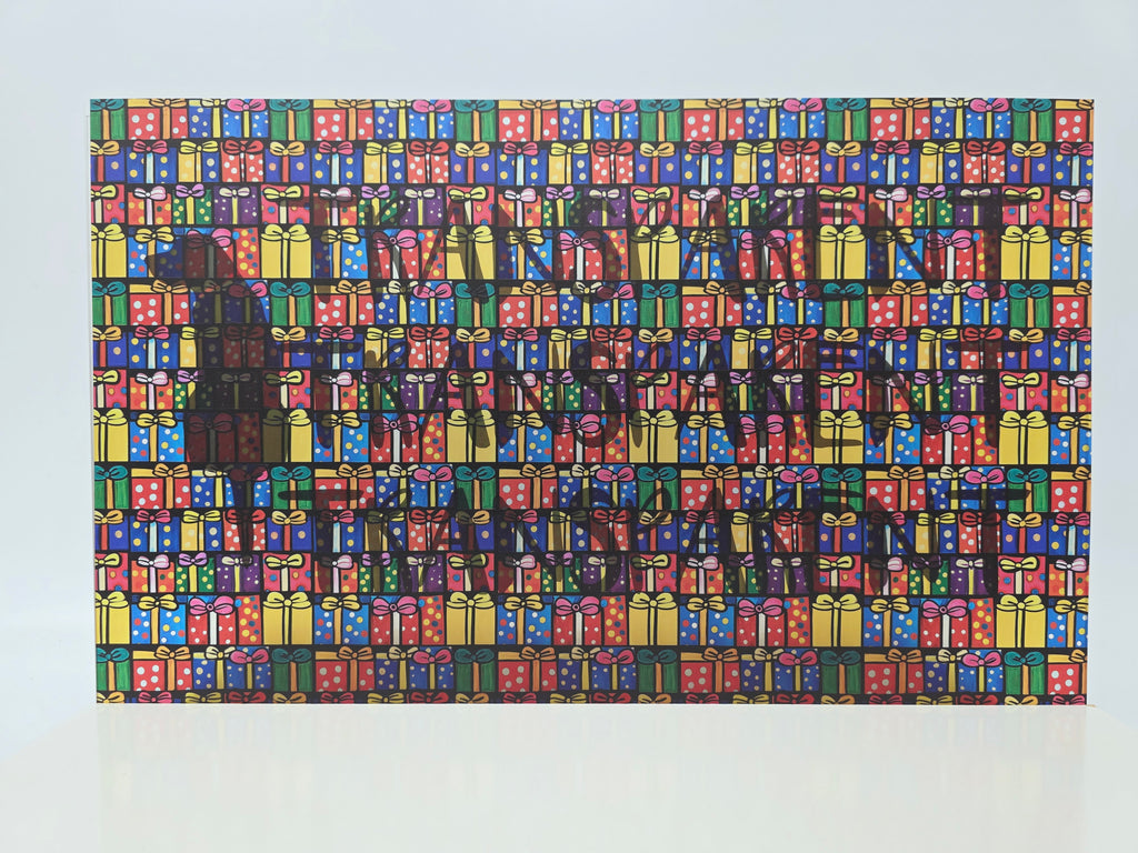 PatternPly® Transparent Geometric Presents sheet showing the pattern