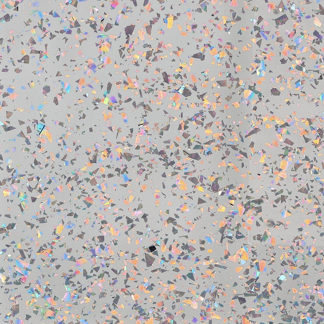 Silver Holographic Flakes acrylic sheet