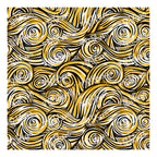 PatternPly® Scattered Gold and Black Swirls sheet showing the pattern