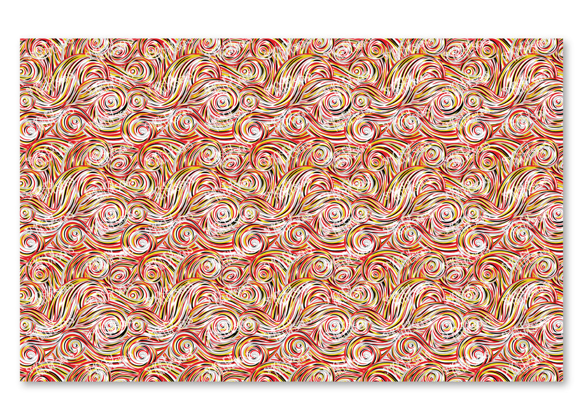 PatternPly® Scattered Gold, Black, and Red Swirls product photo 2