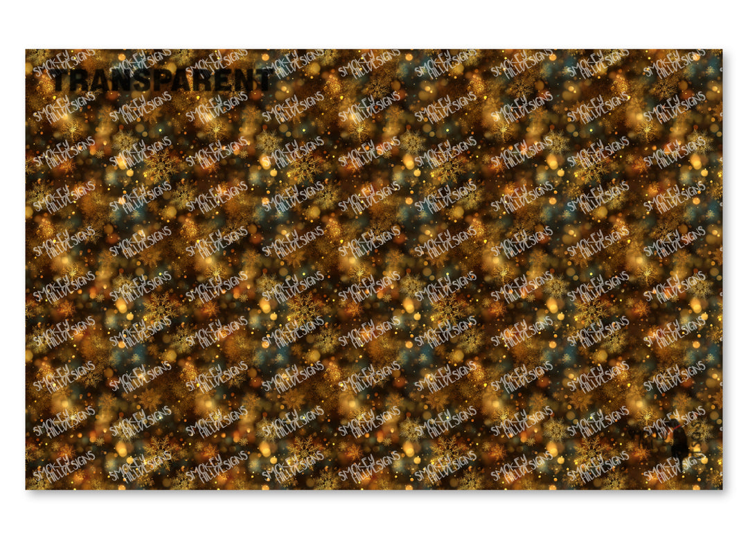 PatternPly® Transparent Gold Bokeh Snow