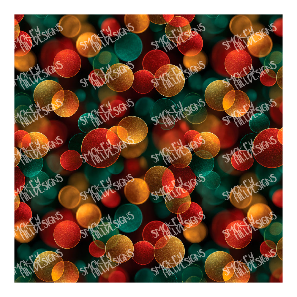 PatternPly® Transparent Gold Holiday Bokeh