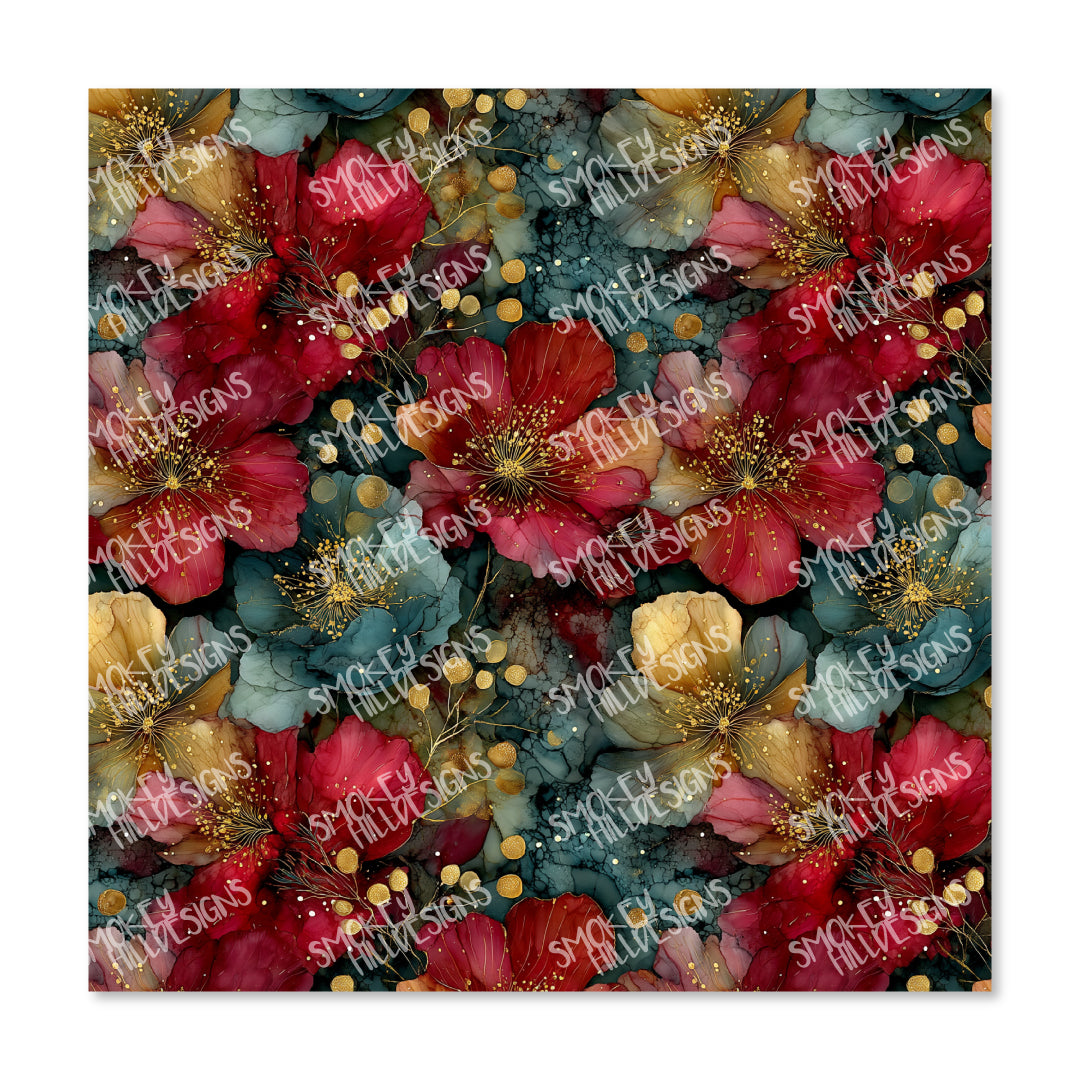 PatternPly® Transparent Gold Speckle Floral