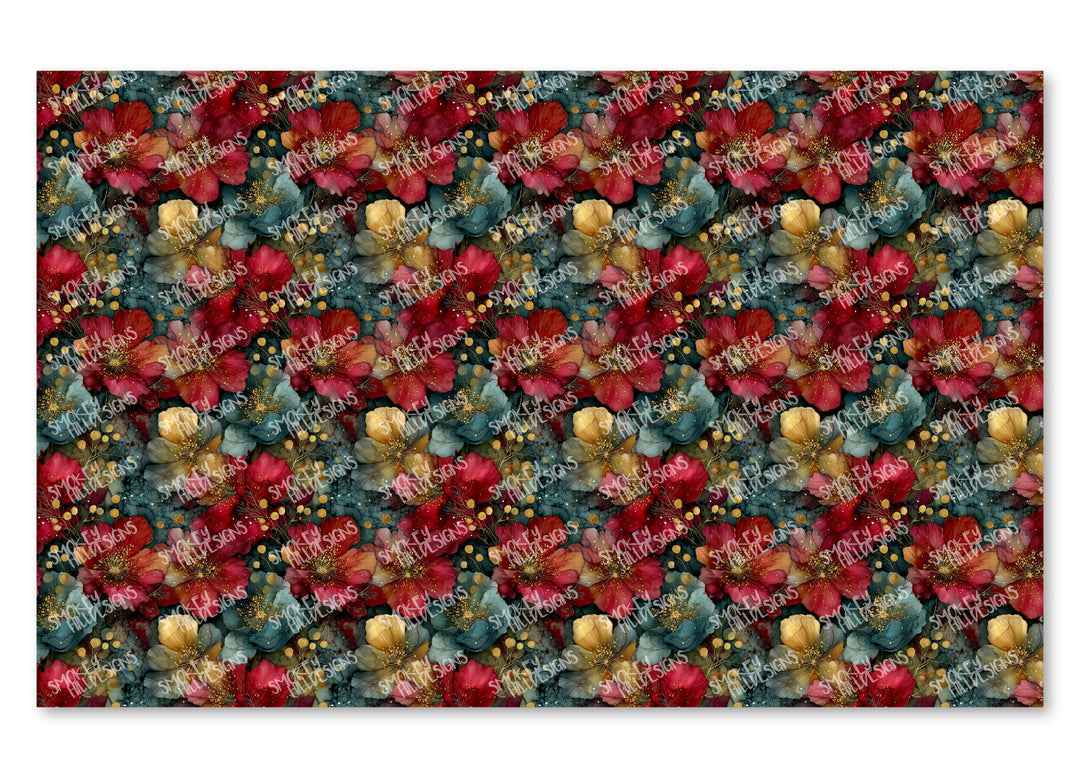 PatternPly® Transparent Gold Speckle Floral