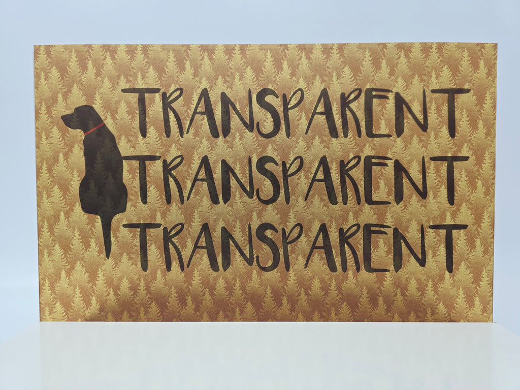 PatternPly® Transparent Gold Stippling Trees sheet showing the pattern