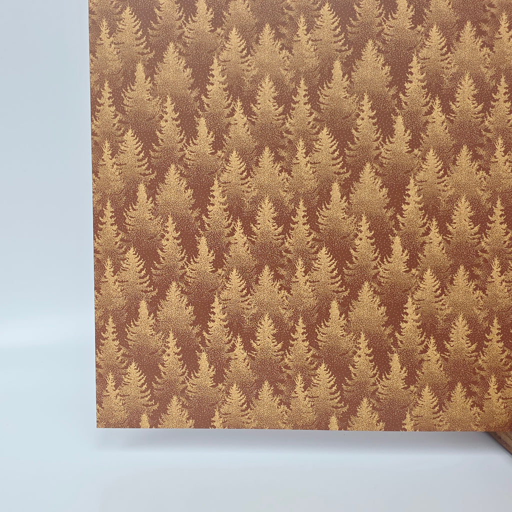 PatternPly® Full Coverage Gold Stippling Trees sheet showing the pattern