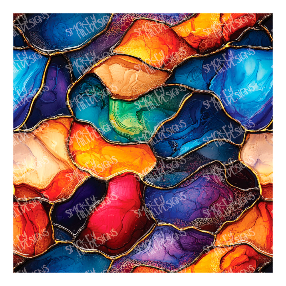 PatternPly® Full Coverage Gold Vein Jewel sheet showing the pattern