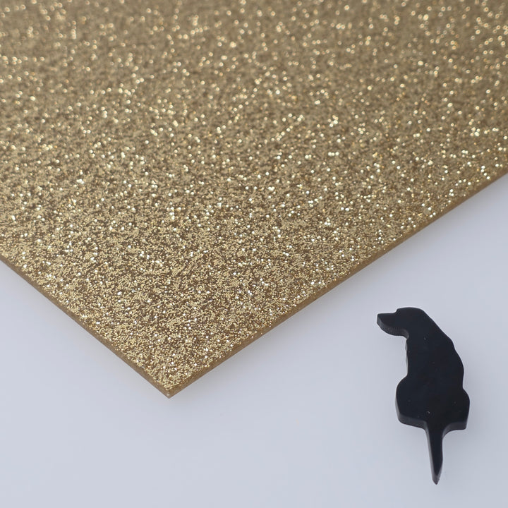 1/8" Gold Glitter Acrylic Sheet