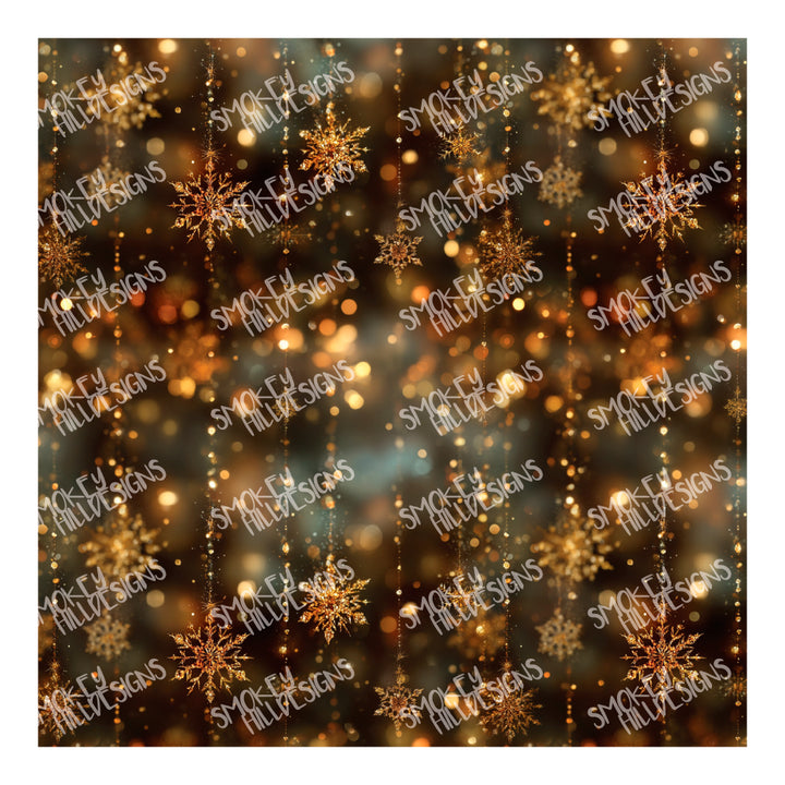 PatternPly® Transparent Golden Snow Strings