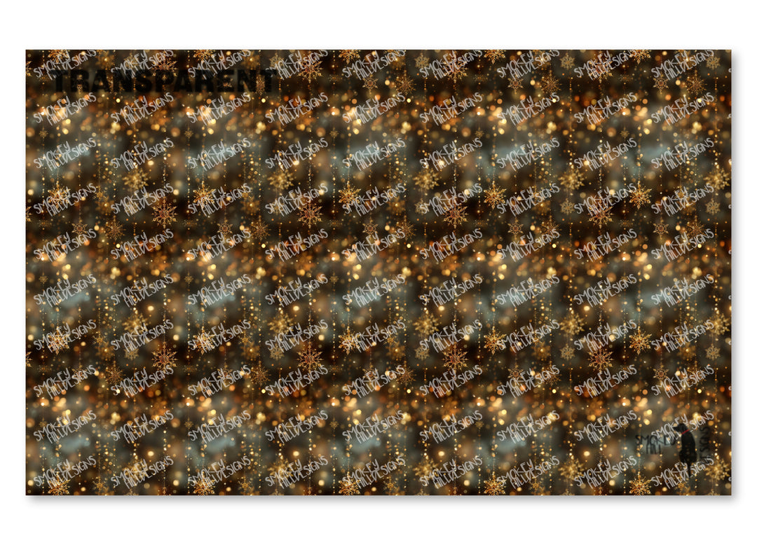 PatternPly® Transparent Golden Snow Strings