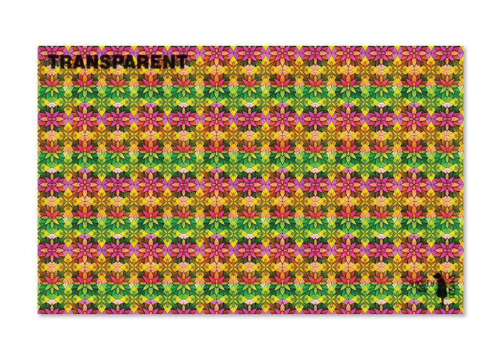 PatternPly® Transparent Gradient Mosaic Stained Glass Flowers product photo 2