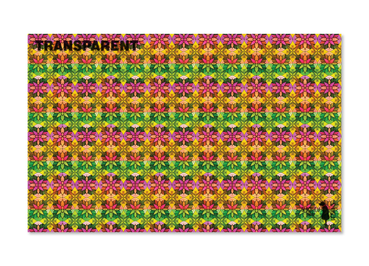 PatternPly® Transparent Gradient Mosaic Stained Glass Flowers product photo 2