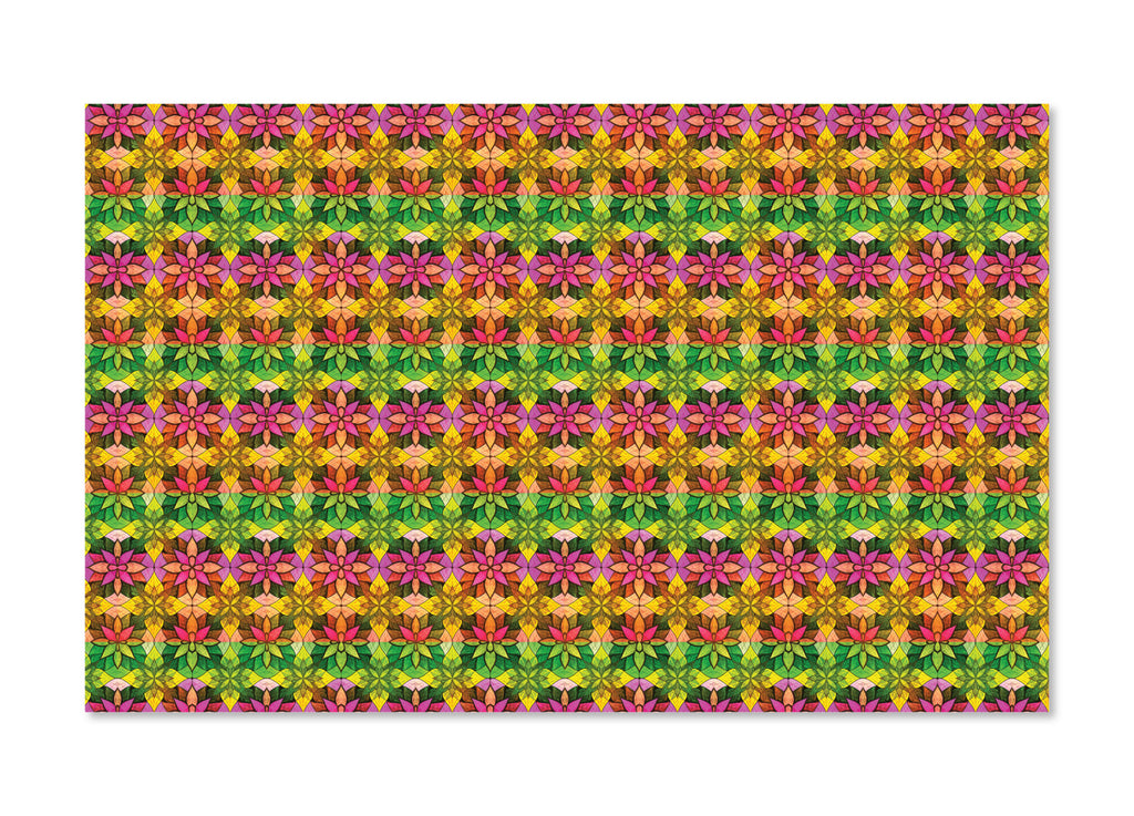 PatternPly® Full Coverage Gradient Mosaic Stained Glass Flowers product photo 2