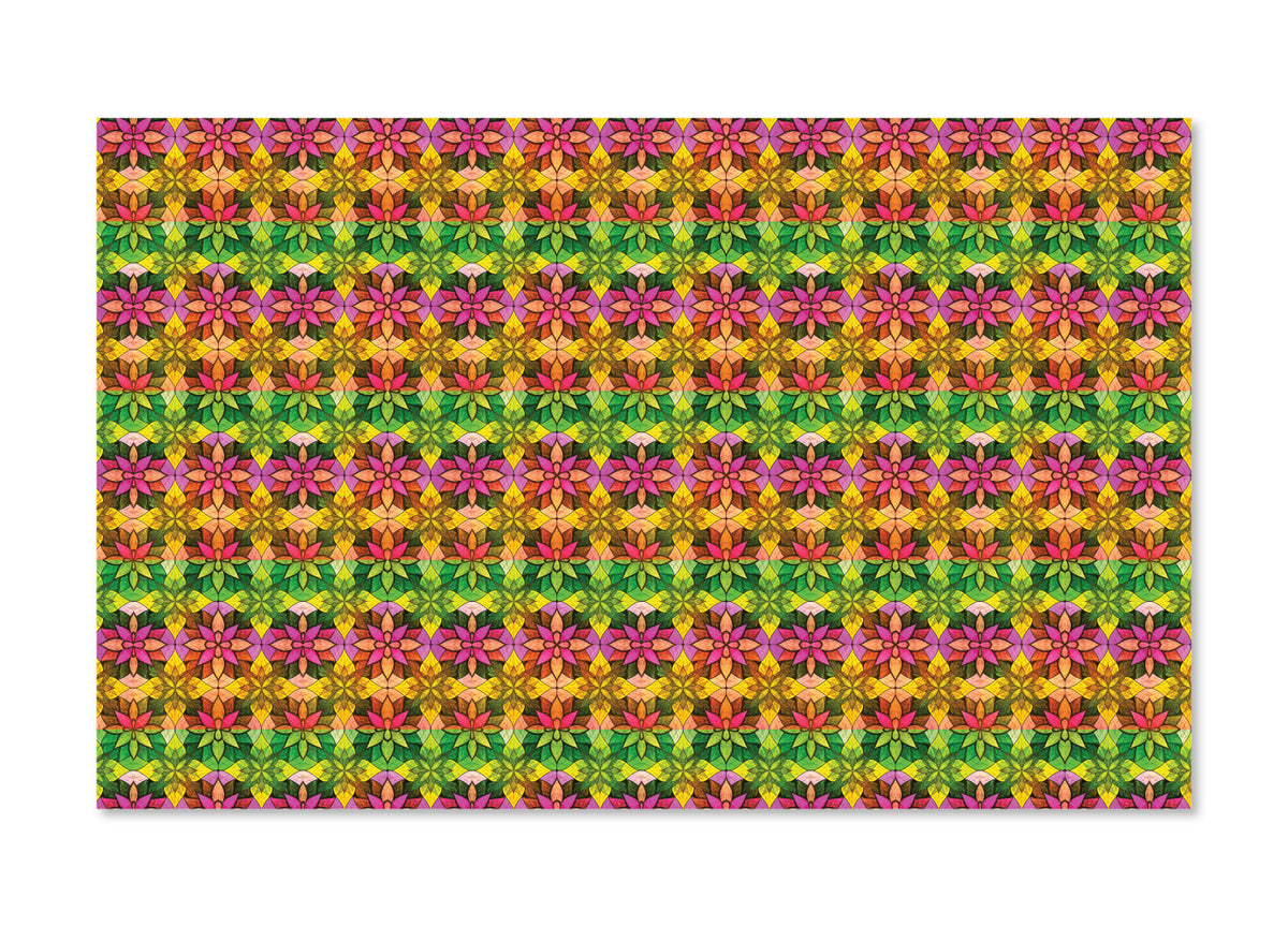 PatternPly® Full Coverage Gradient Mosaic Stained Glass Flowers product photo 2
