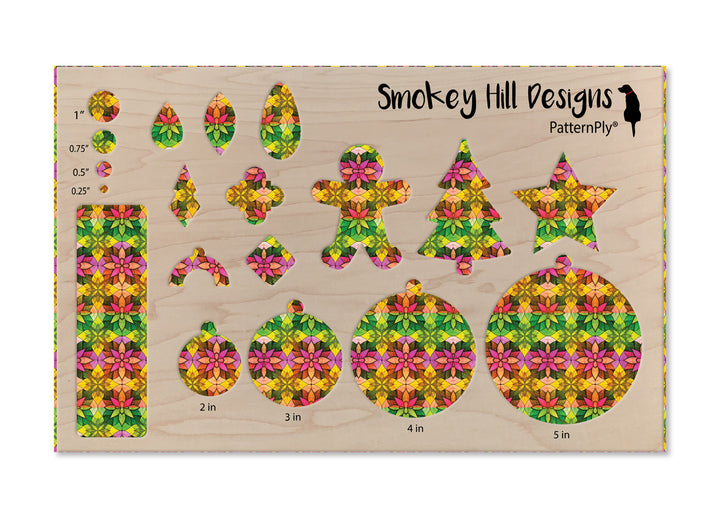 PatternPly® Full Coverage Gradient Mosaic Stained Glass Flowers