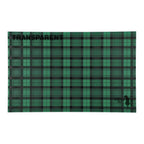 PatternPly® Transparent Green and Black Plaid sheet showing the pattern
