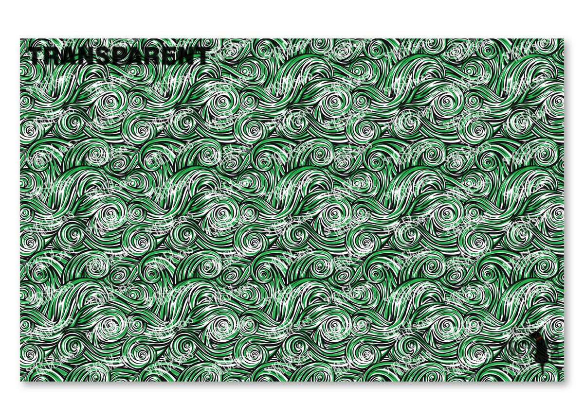 PatternPly® Transparent Green and Black Swirls product photo 2