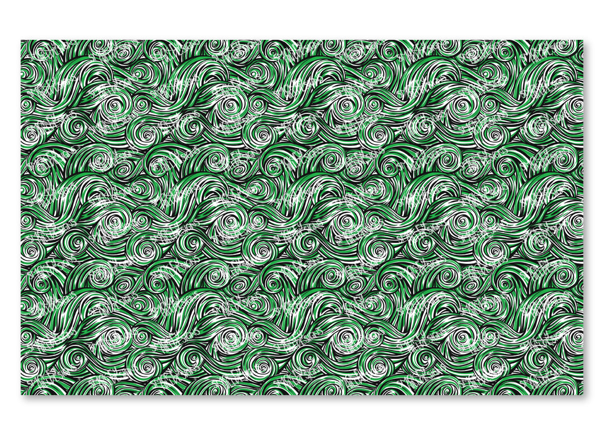 PatternPly® Scattered Green and Black Swirls product photo 2
