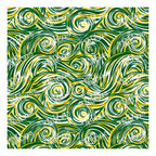 PatternPly® Transparent Green and Gold Swirls sheet showing the pattern