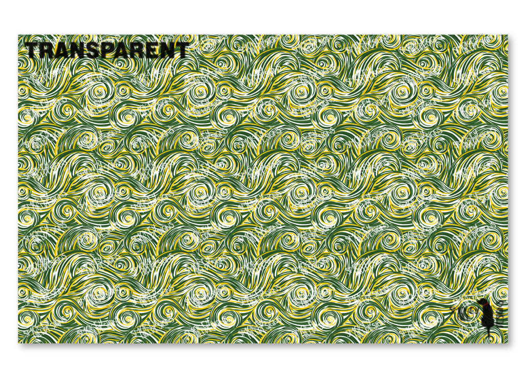 PatternPly® Transparent Green and Gold Swirls product photo 2