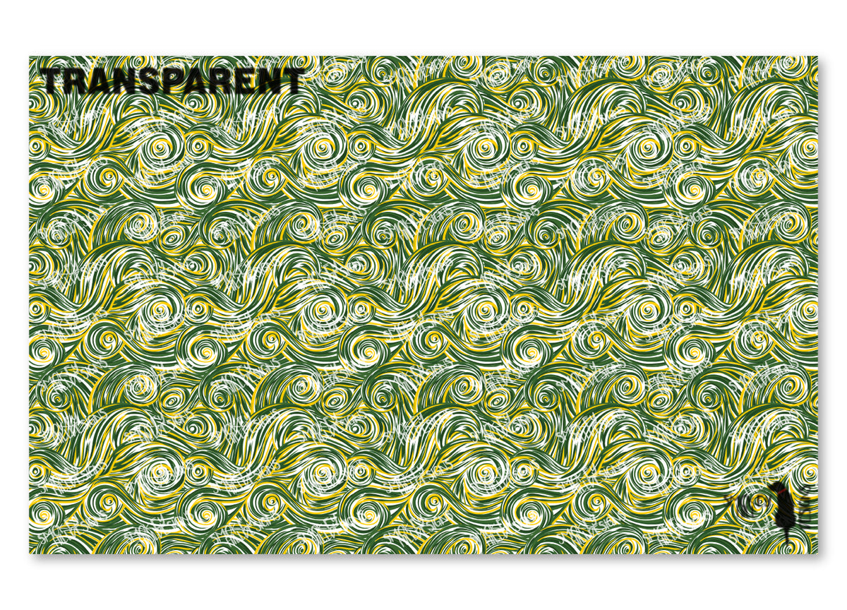 PatternPly® Transparent Green and Gold Swirls product photo 2