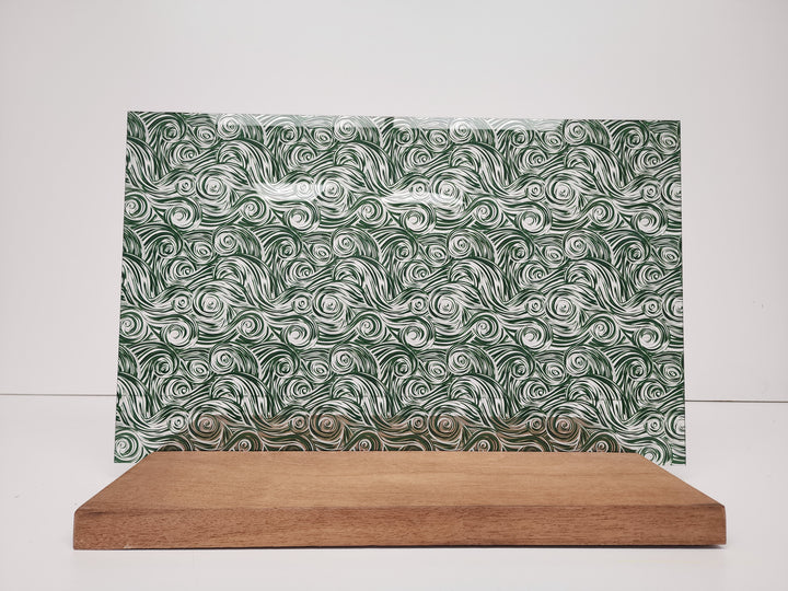 PatternPly® Scattered Green and White Swirls