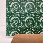 PatternPly® Full Coverage Green and White Tie Dye sheet showing the pattern