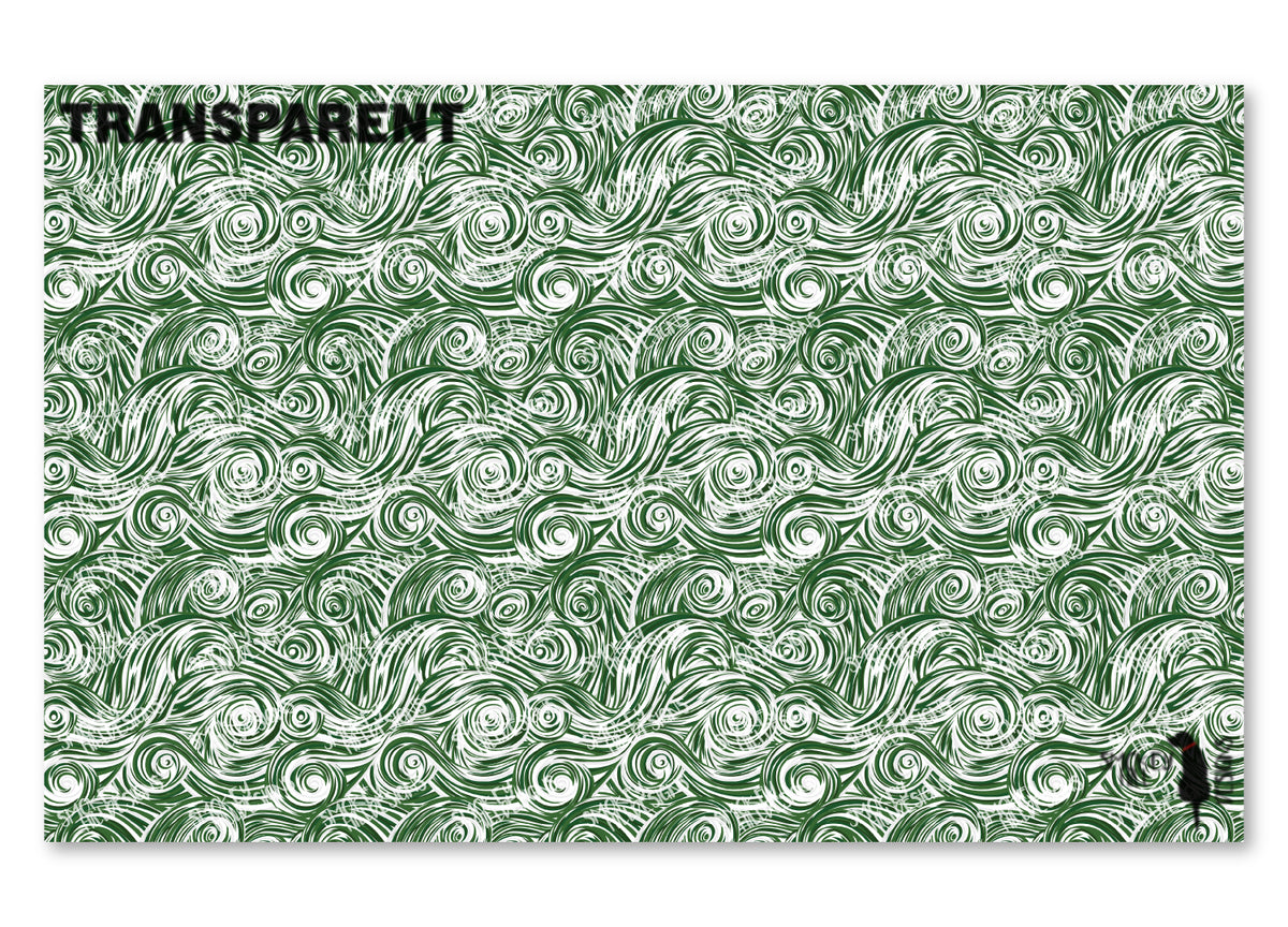 PatternPly® Transparent Green and White Swirls product photo 2