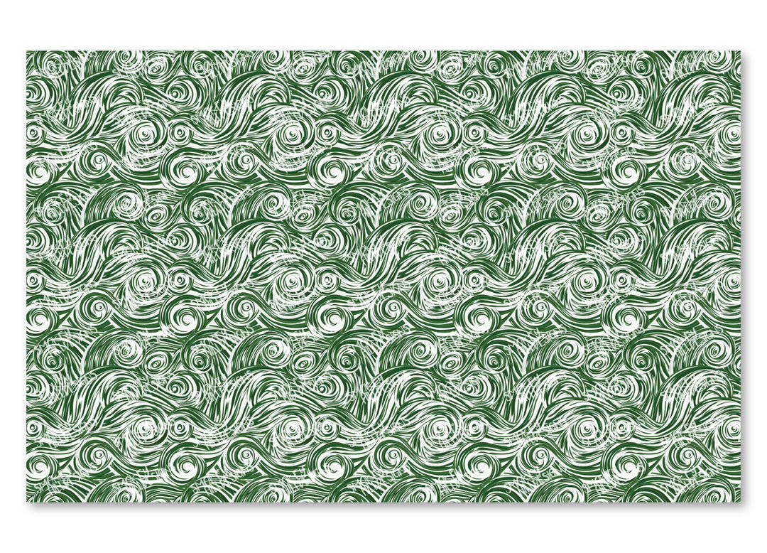 PatternPly® Scattered Green and White Swirls