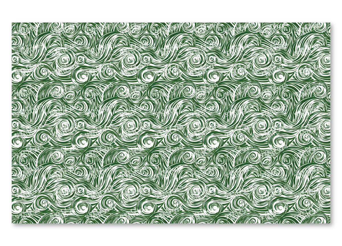 PatternPly® Scattered Green and White Swirls product photo 2