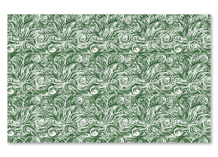 PatternPly® Scattered Green and White Swirls
