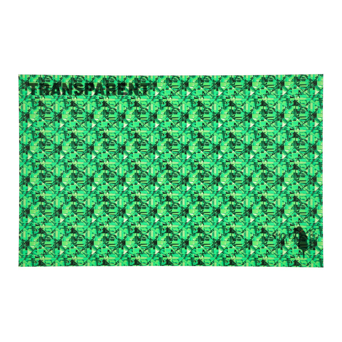 PatternPly® Transparent Green Glitz Micro sheet showing the pattern