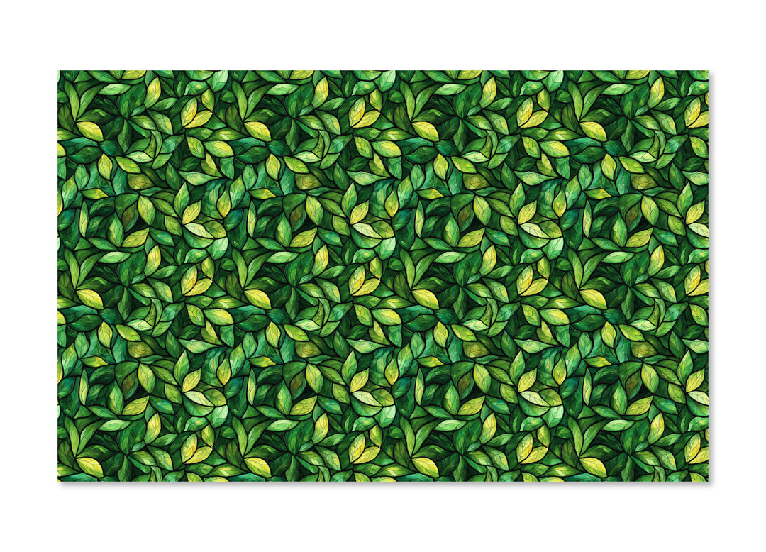 PatternPly® Full Coverage Green Leaf Stained Glass