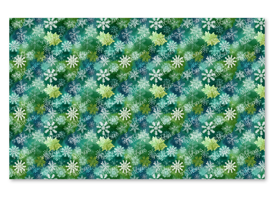 PatternPly® Transparent Green Snowflake